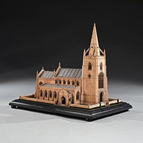 Architectural Cork Model Of An English Church By Cornelius Daniel Ward