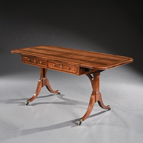 Gillows Regency Rosewood And Casuarina Sofa Table With John Mclean Pattern 