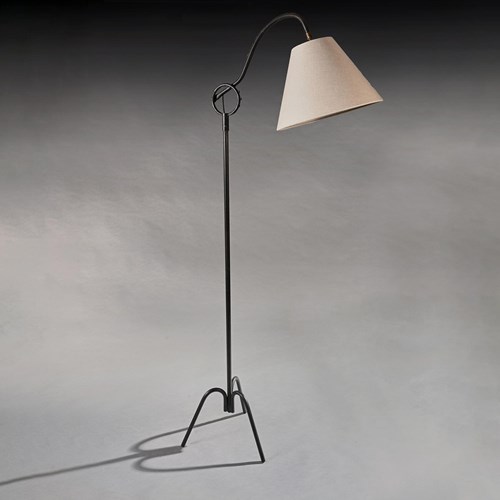 Mid 20Th Century Wrought Iron Floor Lamp In The Style Of Jean Royere