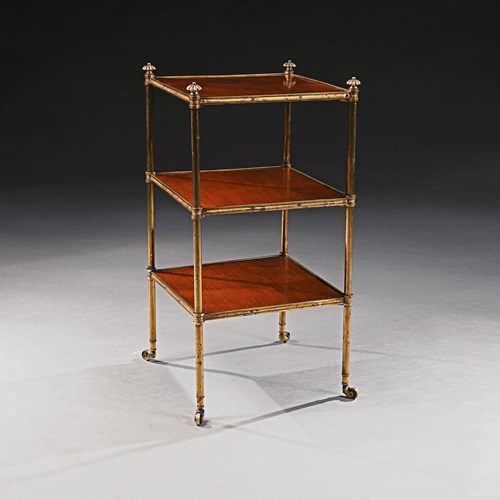 19Th Century Howard And Sons Mahogany And Gilt Brass Etagere