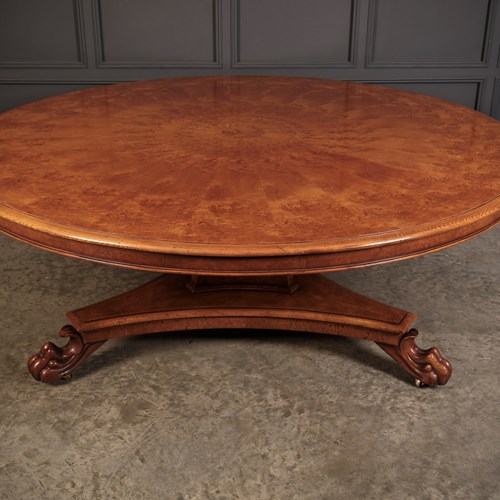 Very Large Pollard Oak Round Dining Table