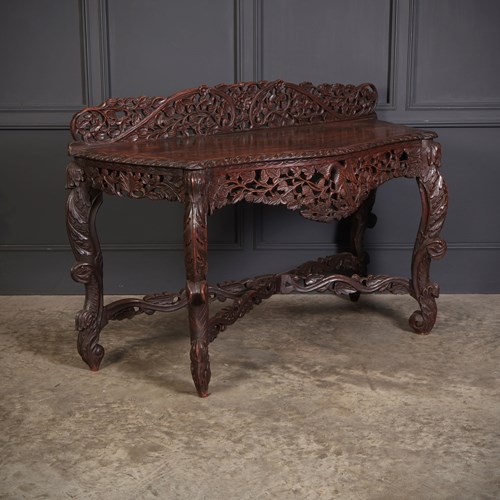 19Th Century Carved Burmese Console Table