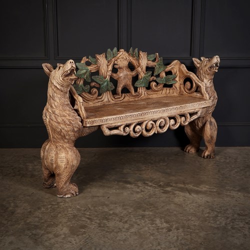 Black Forest Bear Two-Seat Bench 