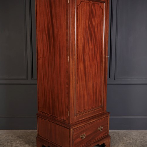 Edwardian Inlaid Mahogany Single Door Wardrobe