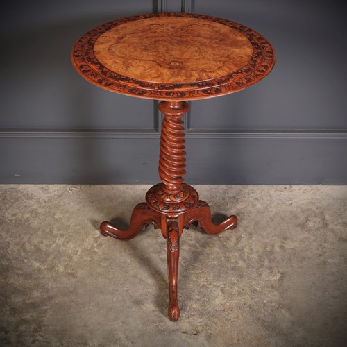 Figured Walnut Occasional Wine Table