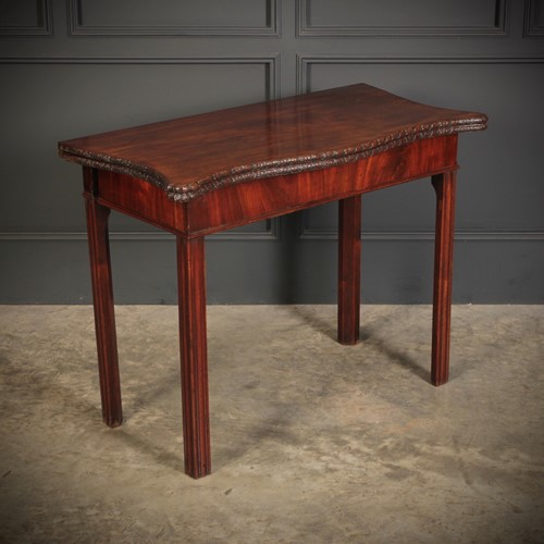 George IV Serpentine Mahogany Tea Table