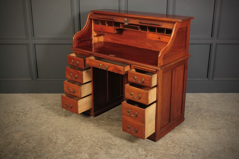 American Walnut Roll Top Desk-lt-antiques-fullsizeoutput-319d-main-637709199027309236.jpeg