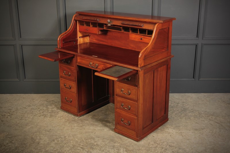 American Walnut Roll Top Desk-lt-antiques-fullsizeoutput-319e-main-637709199054028033.jpeg