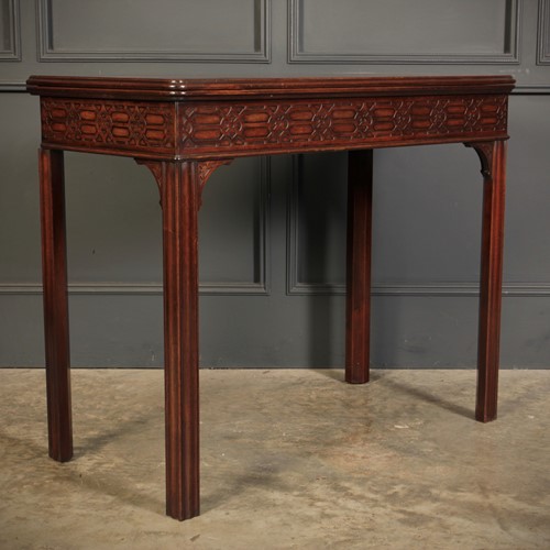 Rare Chinese Chippendale Mahogany Card Table