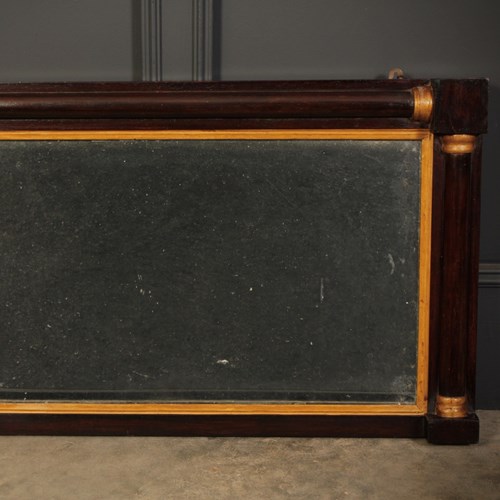 Rosewood & Gilt Framed Overmantle Mirror