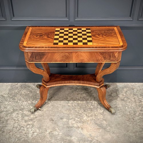 Regency Mahogany Games/Chess Table