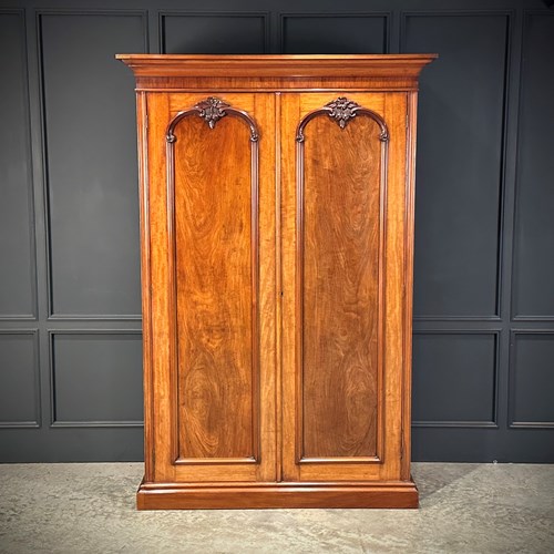 Victorian Mahogany Double Wardrobe