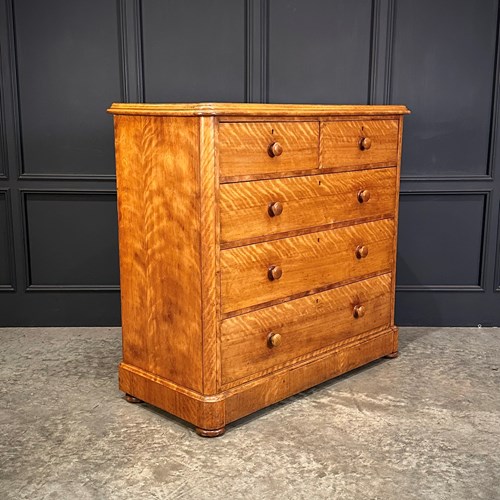 Victorian Satinwood Chest Of Drawers