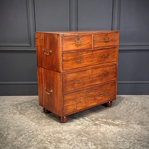 Victorian Mahogany Military Campaign Chest