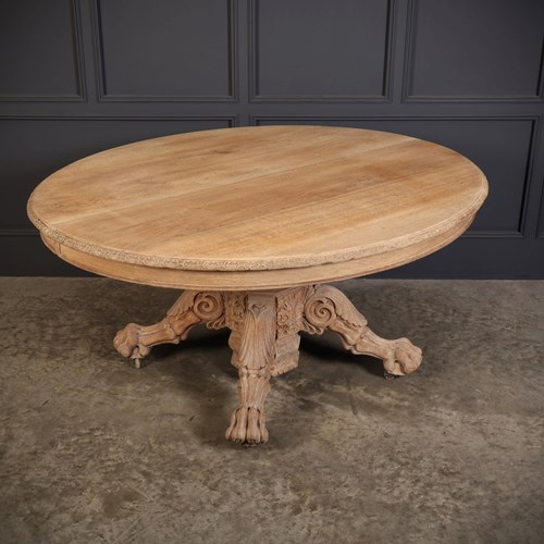 Raw Carved Oak Centre Table