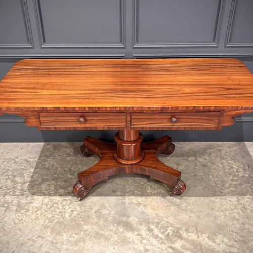 Rare 19Th Century Goncalo Alves Library Table