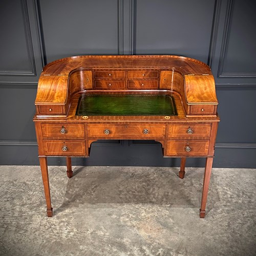 Inlaid Mahogany Carlton House Desk