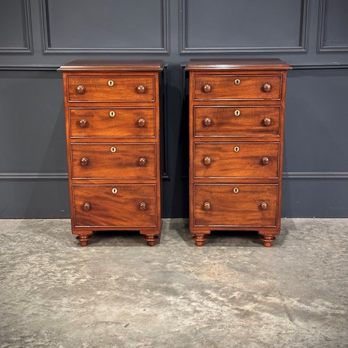 Pair Of Quality Mahogany Bedside Chests