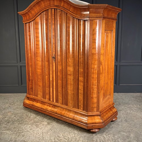 Large Continental Oak & Walnut Armoire 