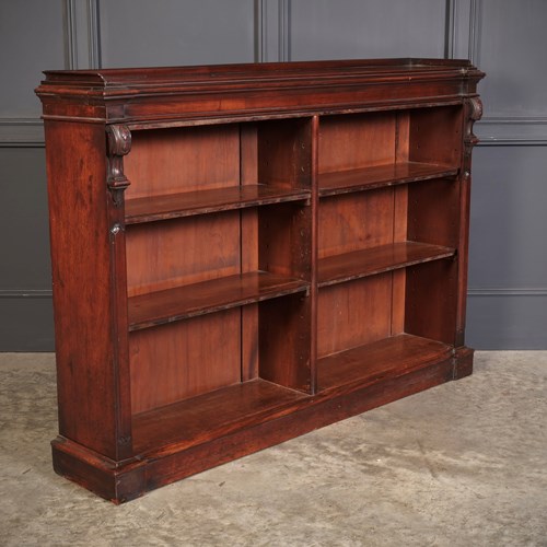 Victorian Mahogany Double Open Dwarf Bookcase