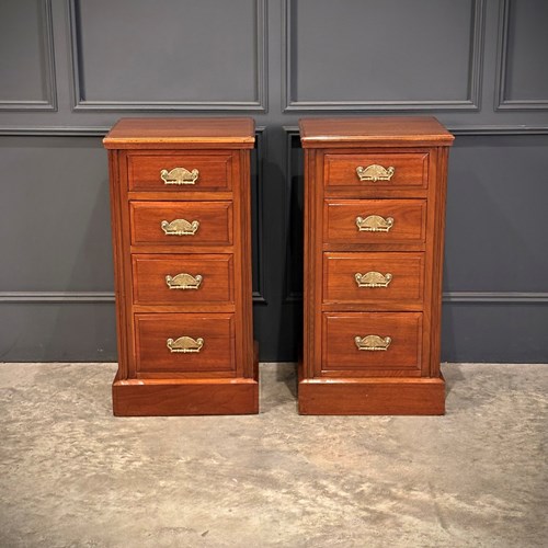 Pair Of Victorian Walnut Bedside Chests
