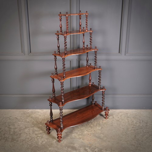 Victorian Rosewood Six Tier Whatnot Stand