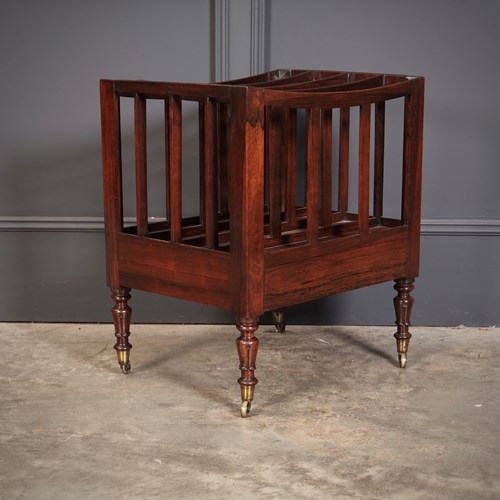 William IV Rosewood Canterbury Magazine Rack