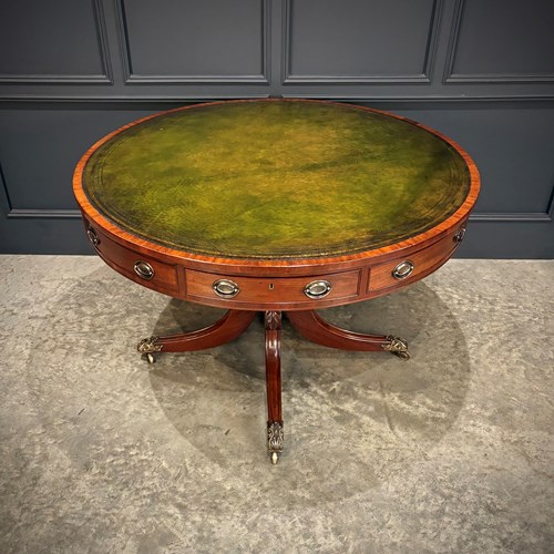 Regency Mahogany Drum Table
