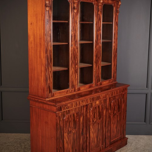 Superb Victorian Mahogany Glazed Bookcase