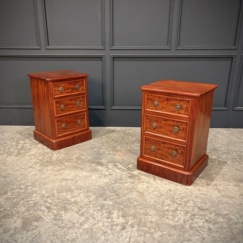 Pair Of Victorian Mahogany Bedside Chests