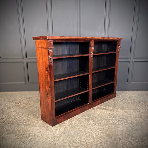 Victorian Rosewood Open Bookcase