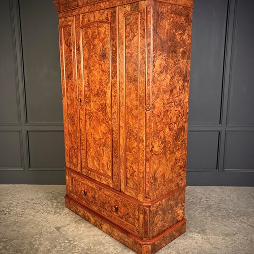 Victorian Burr Walnut Wardrobe