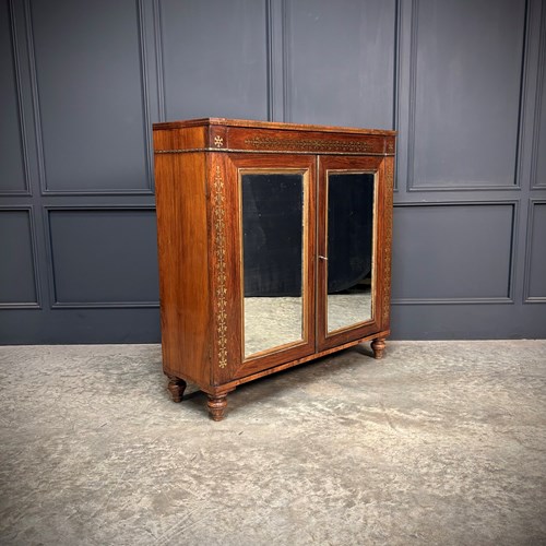 Regency Rosewood Brass Inlaid Cabinet