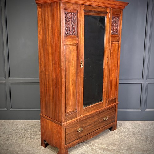 Edwardian Walnut Wardrobe