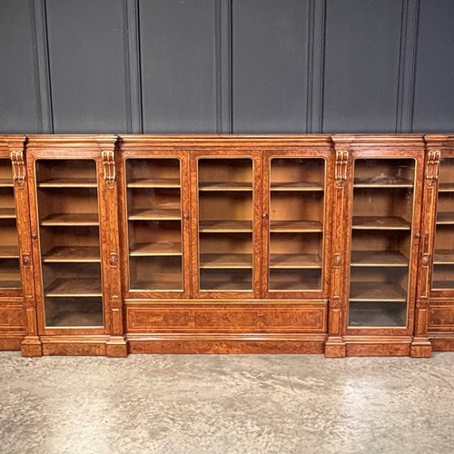 Impressive Large Pollard Oak Library Bookcase