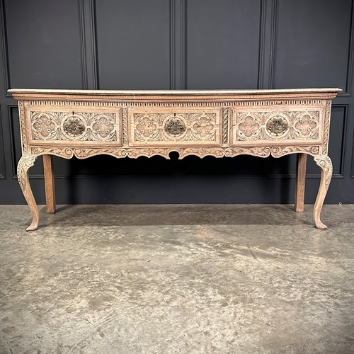 18Th Century Carved Oak Dresser Base