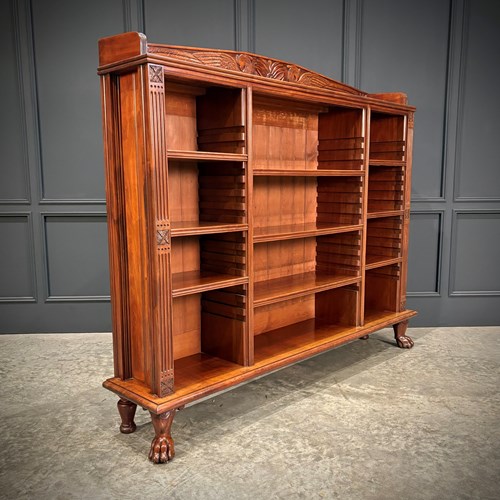 Impressive Large Anglo Indian Mahogany Open Bookcase 