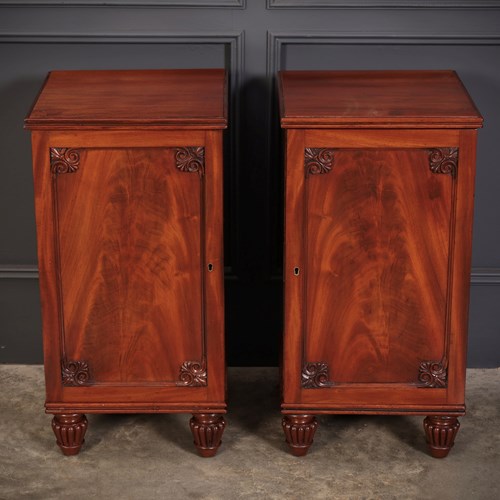 Pair Of Regeny Mahogany Bedside Cabinets