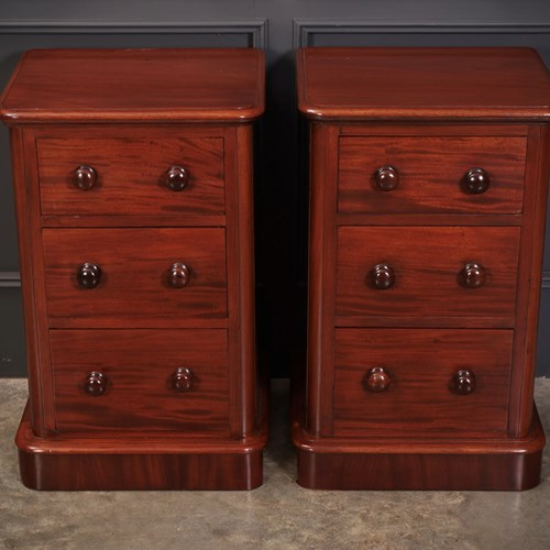 Pair Of Victorian Mahogany Bedside Chests