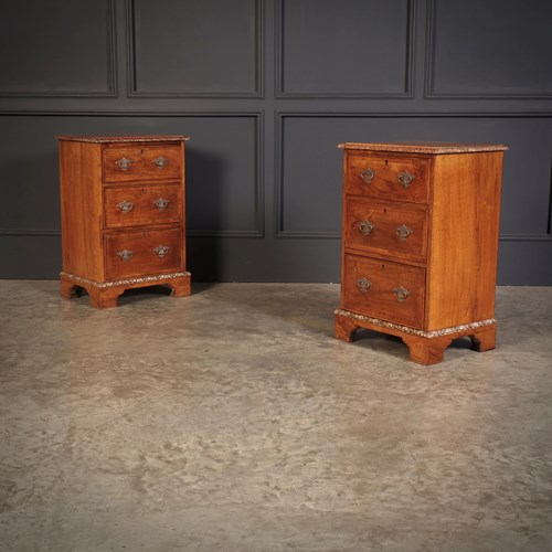 Pair Of Walnut Bedside Chests