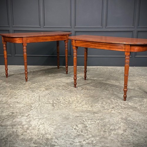Pair Of Regency Mahogany Console Tables