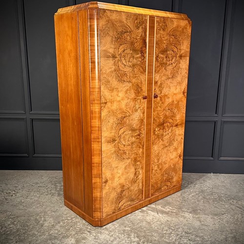 Art Deco Walnut Compactum Wardrobe