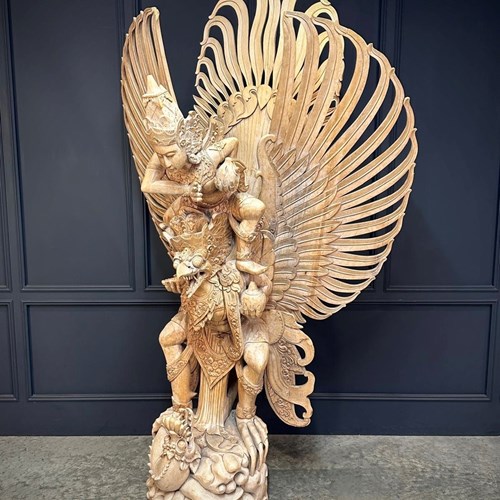 Large Indonesian Carved Garuda Sculpture