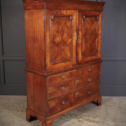 Queen Anne Walnut Hall Cupboard