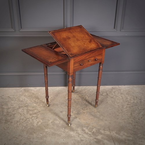 Small Regency Mahogany Writing Table 