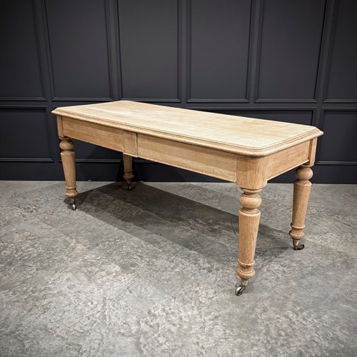 Victorian Bleached Oak Side Table
