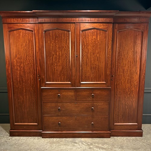 Victorian Mahogany 4 Door Wardrobe