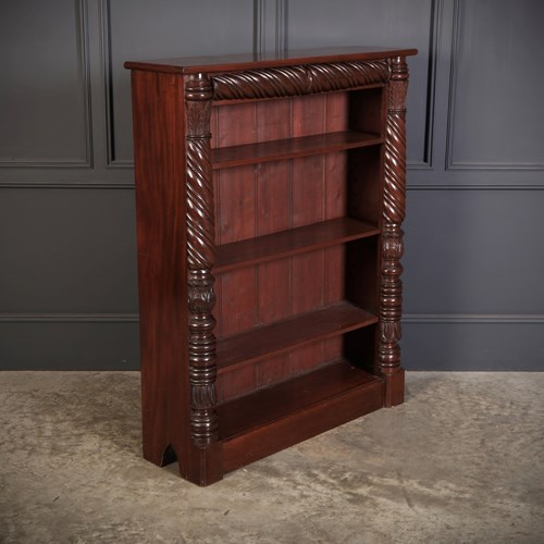 William IV Mahogany Open Bookcase