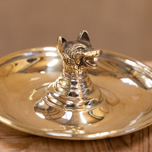 Brass Fox Pin Dish