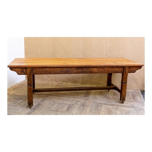 Large Pitch Pine Dining Refectory Table